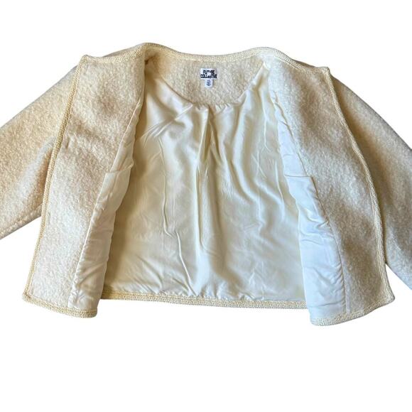 Future Collective Teddy Chain Jacket in Cream - Picture 3 of 11